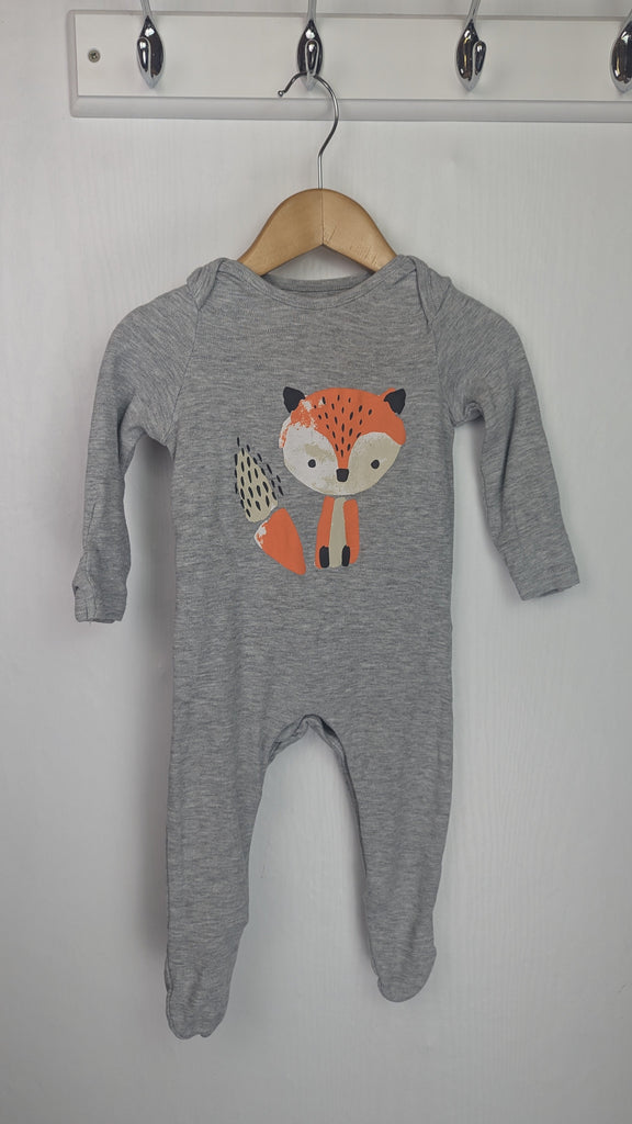 F&F Grey Fox Sleepsuit - Unisex 3-6 Months F&F Used, Preloved, Preworn & Second Hand Baby, Kids & Children's Clothing UK Online. Cheap affordable. Brands including Next, Joules, Nutmeg Morrisons, TU, F&F, H&M.