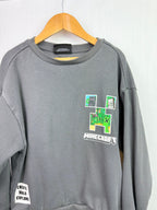 F&F Grey Mincraft Sweater - Boys 6 - 7 Years - Little Ones Preloved. Second Hand Children's & Preloved Baby, Kids, Girls & Boys Clothes. UK online