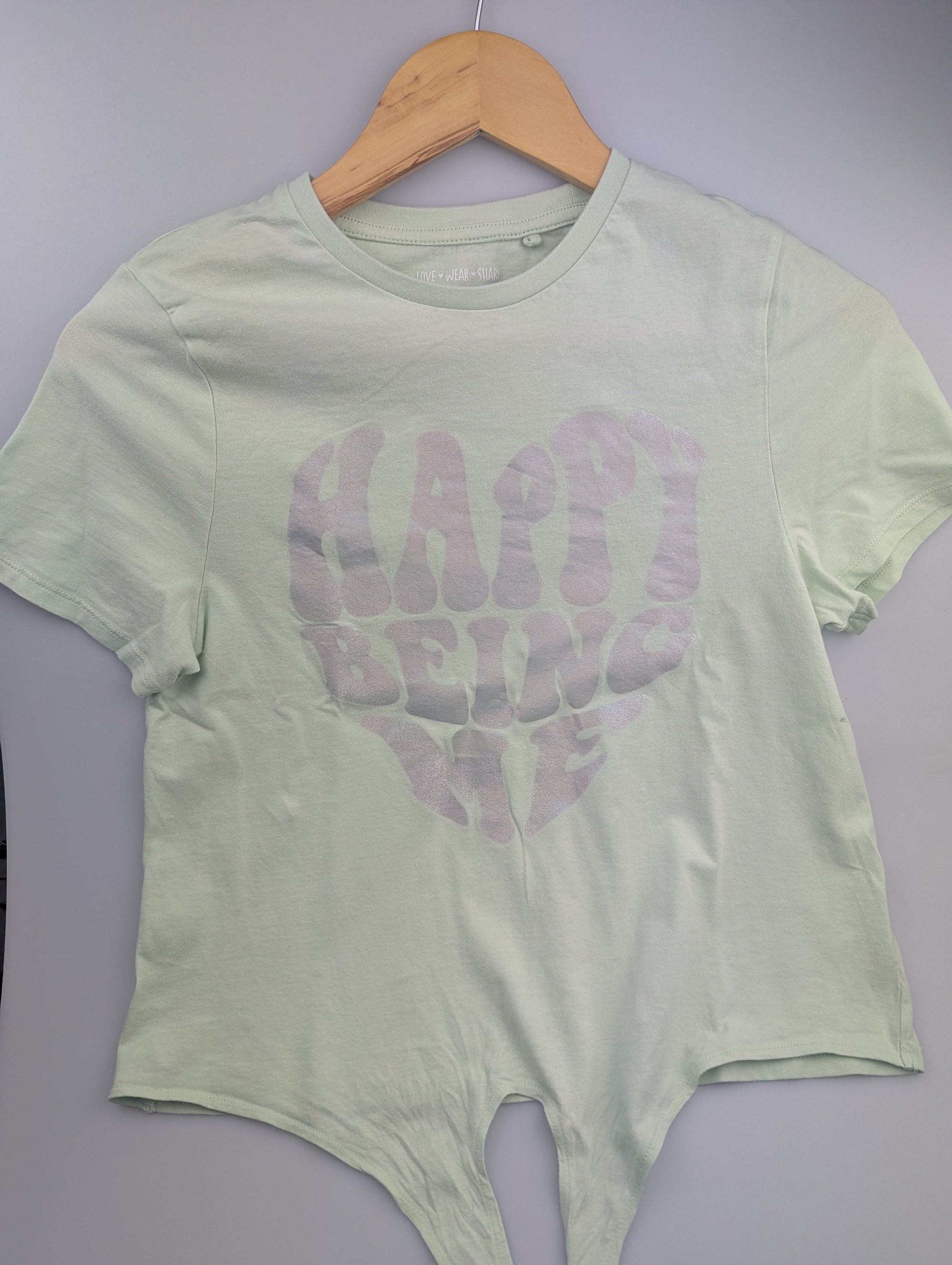 F&F 'Happy Being Me' Top - Girls 12 - 13 Years - Little Ones Preloved. Second Hand Children's & Preloved Baby, Kids, Girls & Boys Clothes. UK online