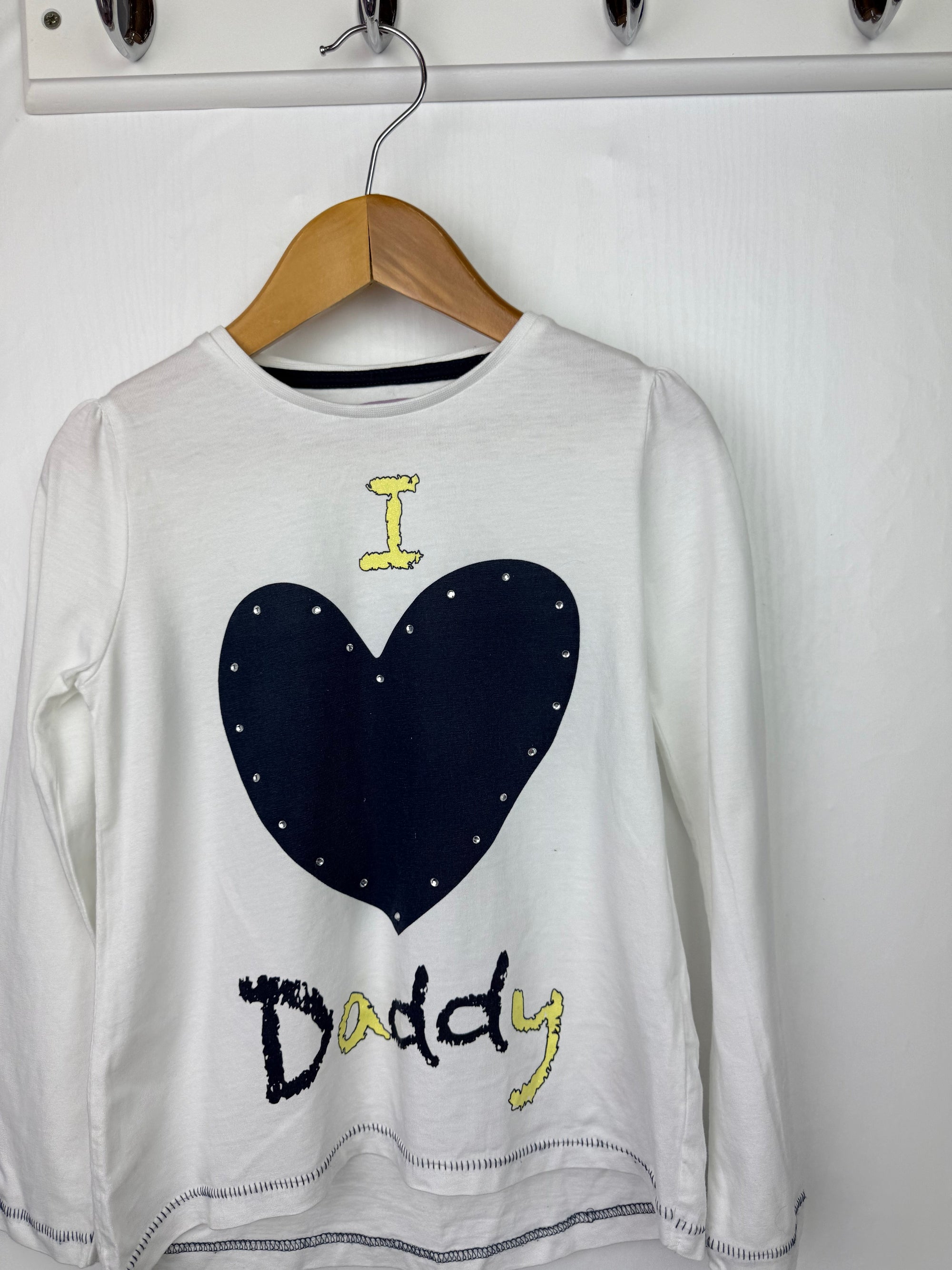 F&F I Love Daddy Top - Girls 3 - 4 Years - Little Ones Preloved. Second Hand Children's & Preloved Baby, Kids, Girls & Boys Clothes. UK online