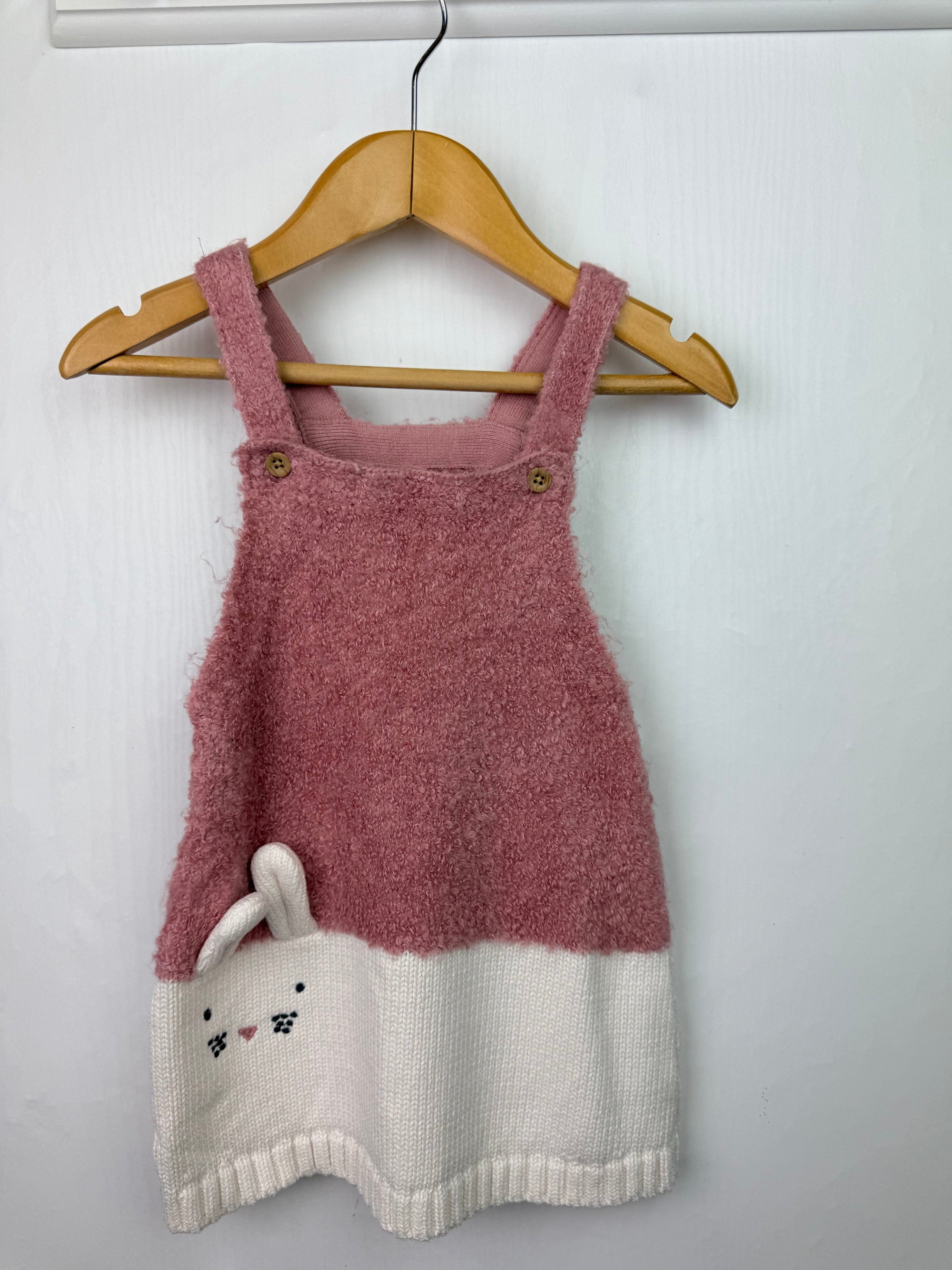 F&F Knit Bunny Dress - Girls 6 - 9 Months - Little Ones Preloved. Second Hand Children's & Preloved Baby, Kids, Girls & Boys Clothes. UK online
