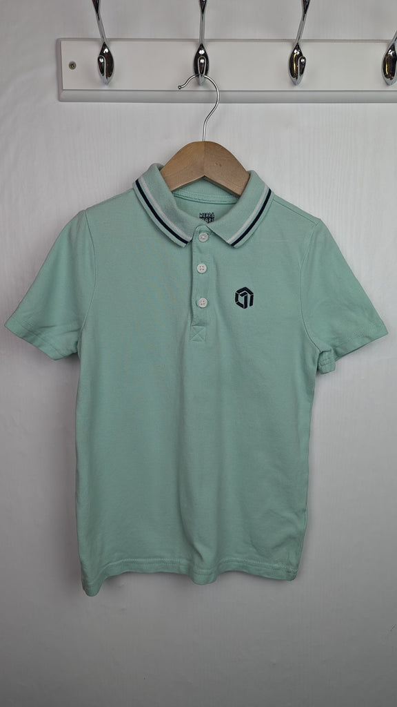 F&F Light Blue Polo Shirt - Boys 7-8 Years Little Ones Preloved Used, Preloved, Preworn Baby, Girls & Boys Clothes. Kids & Children's second hand Clothing UK Online. Cheap affordable. Brands including Next, Joules, Nutmeg Morrisons, TU, F&F, H&M.