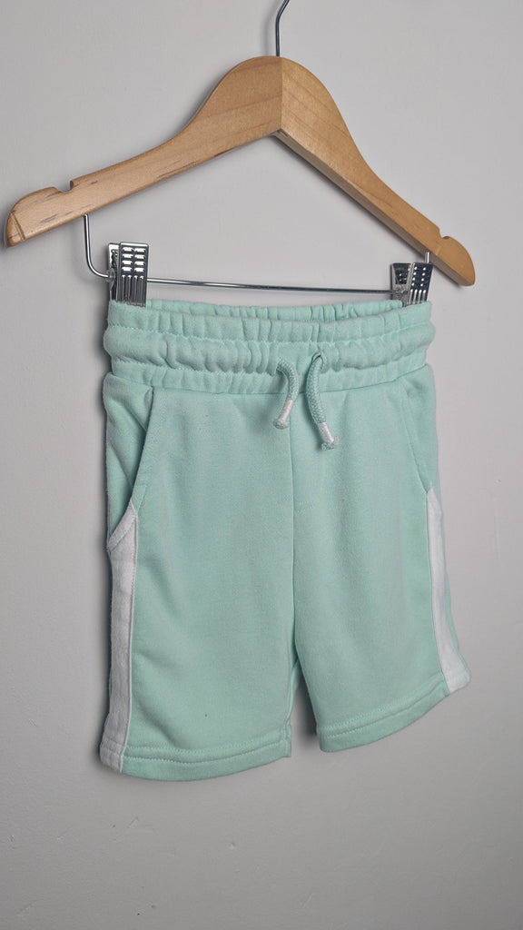 F&F Light Green & White Stripe Shorts - Boys 18-24 Months Little Ones Preloved Used, Preloved, Preworn & Second Hand Baby, Kids & Children's Clothing UK Online. Cheap affordable. Brands including Next, Joules, Nutmeg Morrisons, TU, F&F, H&M.