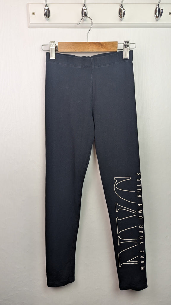 F&F 'Make your own rules' Leggings - Girls 9-10 Years Little Ones Preloved Used, Preloved, Preworn & Second Hand Baby, Kids & Children's Clothing UK Online. Cheap affordable. Brands including Next, Joules, Nutmeg Morrisons, TU, F&F, H&M.