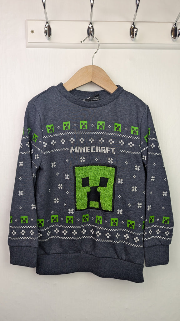 F&F Minecraft Christmas Jumper - Boys 6-7 Years Little Ones Preloved Used, Preloved, Preworn & Second Hand Baby, Kids & Children's Clothing UK Online. Cheap affordable. Brands including Next, Joules, Nutmeg Morrisons, TU, F&F, H&M.