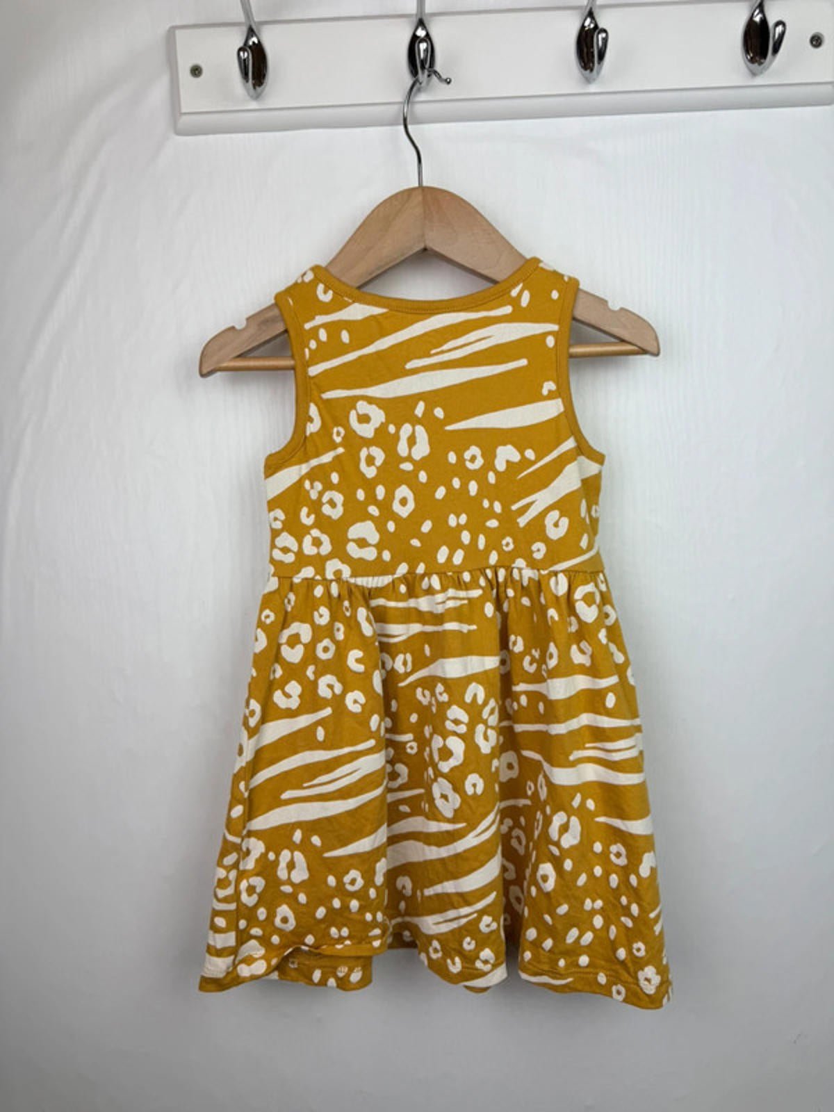 F&F Mustard Animal Print Dress - Girls 2 - 3 Years - Little Ones Preloved. Second Hand Children's & Preloved Baby, Kids, Girls & Boys Clothes. UK online