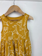 F&F Mustard Giraffe Dress - Girls 3 - 4 Years - Little Ones Preloved. Second Hand Children's & Preloved Baby, Kids, Girls & Boys Clothes. UK online