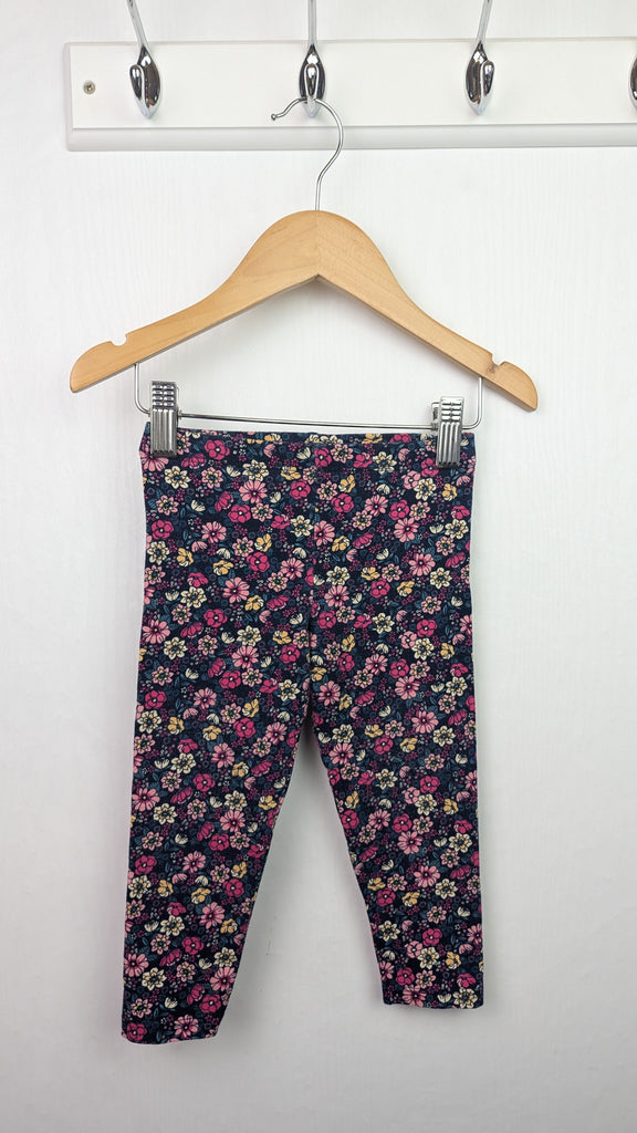 F&F Navy Floral Leggings - Girls 12-18 Months Little Ones Preloved Used, Preloved, Preworn & Second Hand Baby, Kids & Children's Clothing UK Online. Cheap affordable. Brands including Next, Joules, Nutmeg Morrisons, TU, F&F, H&M.