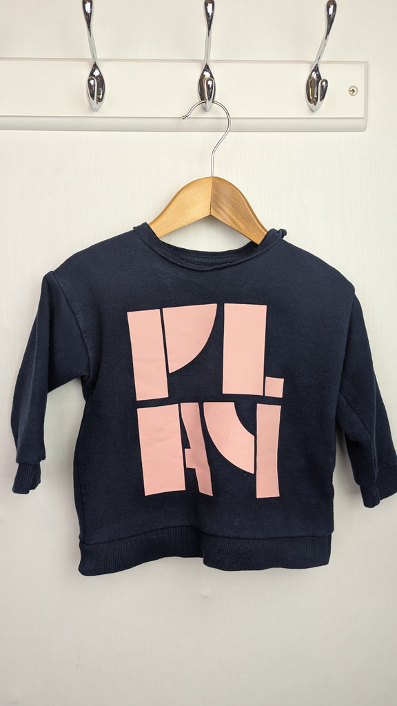 F&F Navy Pink Play Jumper - Girls 9-12 Months Little Ones Preloved Used, Preloved, Preworn & Second Hand Baby, Kids & Children's Clothing UK Online. Cheap affordable. Brands including Next, Joules, Nutmeg Morrisons, TU, F&F, H&M.