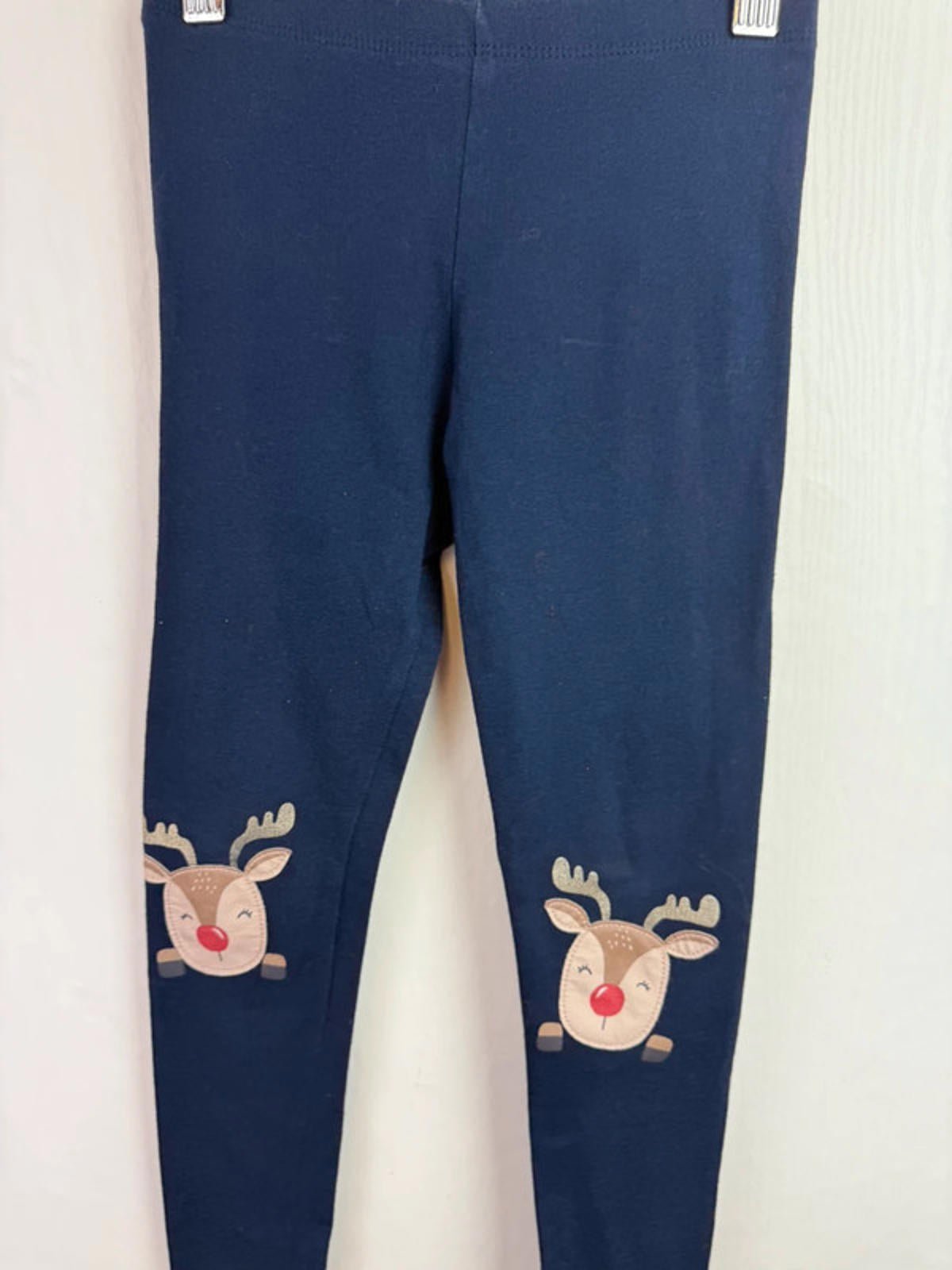 F&F Navy Reindeer Leggings - Girls 6 - 7 Years - Little Ones Preloved. Second Hand Children's & Preloved Baby, Kids, Girls & Boys Clothes. UK online