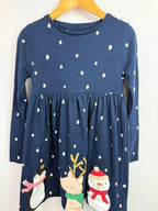 F&F Navy Spot Christmas Dress - Girls 5 - 6 Years - Little Ones Preloved. Second Hand Children's & Preloved Baby, Kids, Girls & Boys Clothes. UK online
