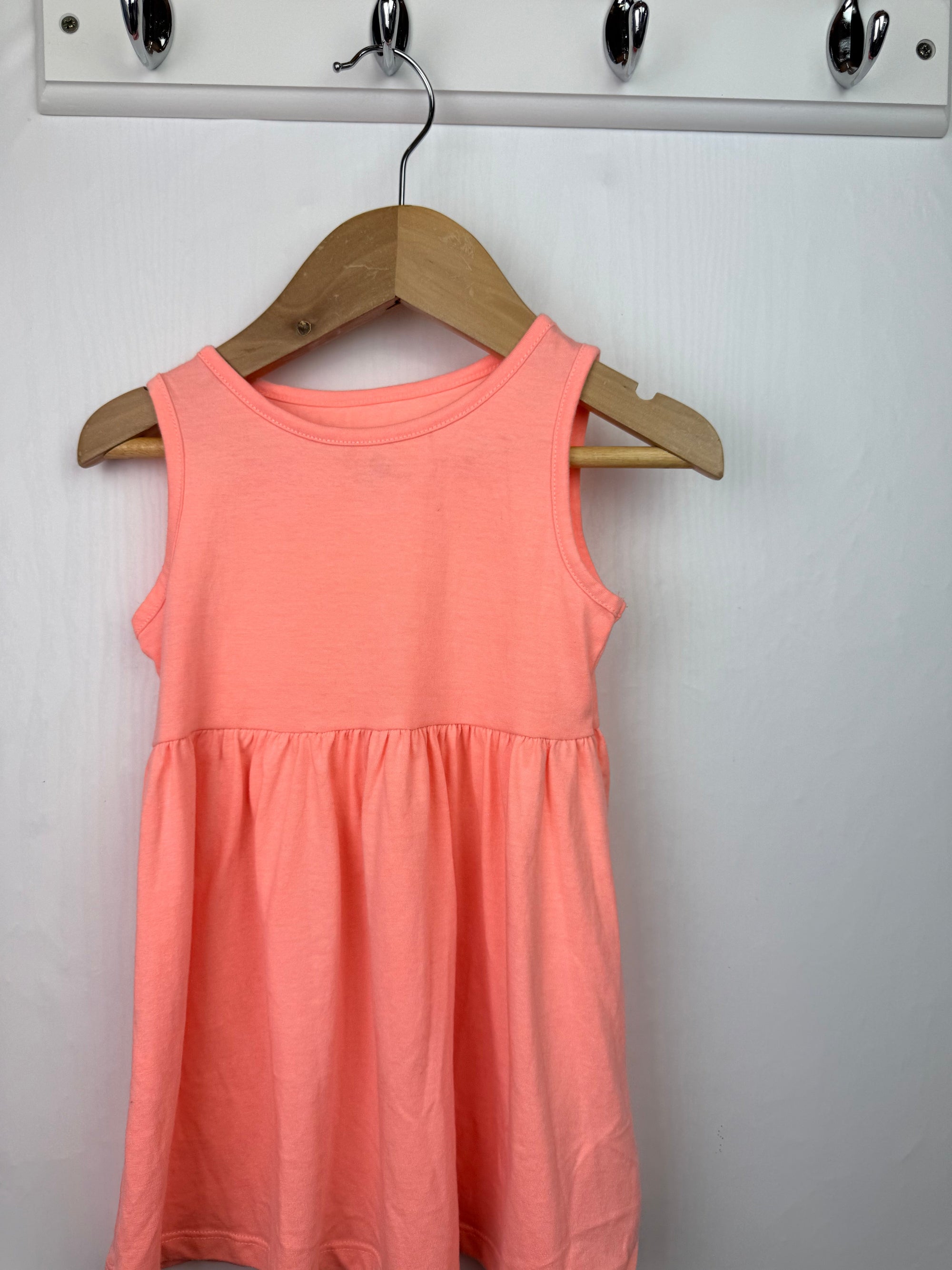 F&F Orange Sleeveless Dress - Girls 18 - 24 Months - Little Ones Preloved. Second Hand Children's & Preloved Baby, Kids, Girls & Boys Clothes. UK online