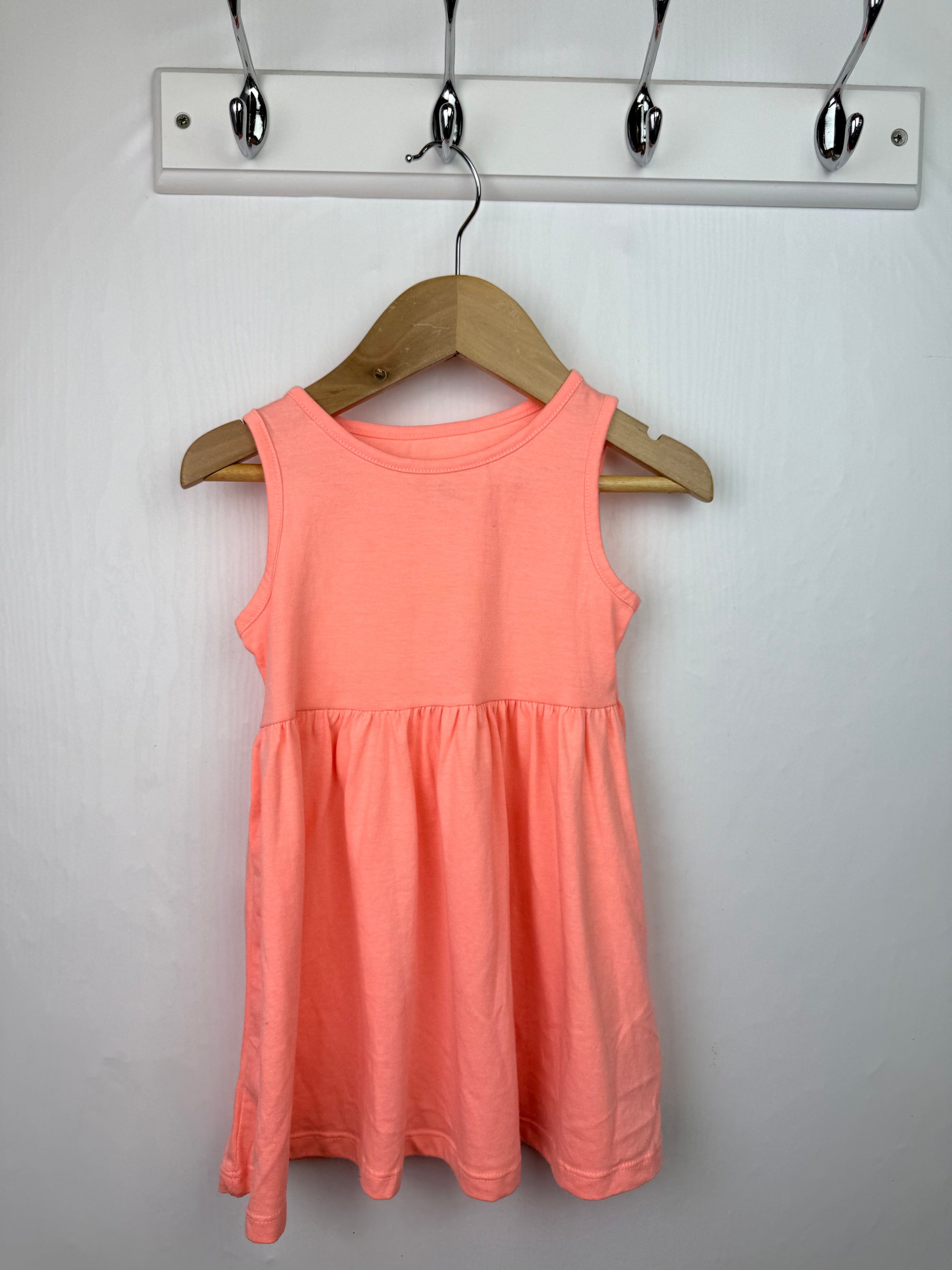 F&F Orange Sleeveless Dress - Girls 18 - 24 Months - Little Ones Preloved. Second Hand Children's & Preloved Baby, Kids, Girls & Boys Clothes. UK online