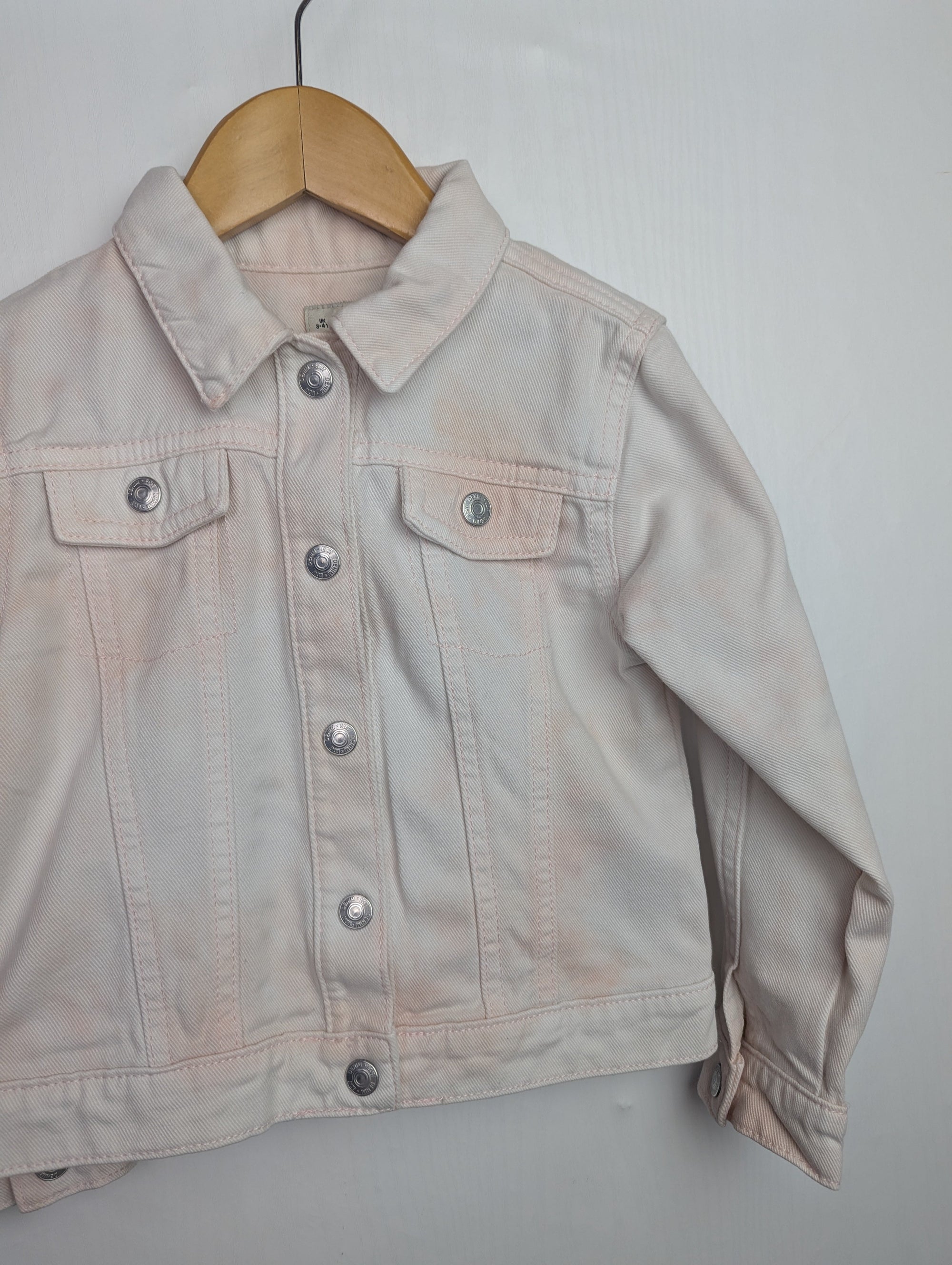 F&F Pink Denim Jacket - Girls 3 - 4 Years - Little Ones Preloved. Second Hand Children's & Preloved Baby, Kids, Girls & Boys Clothes. UK online