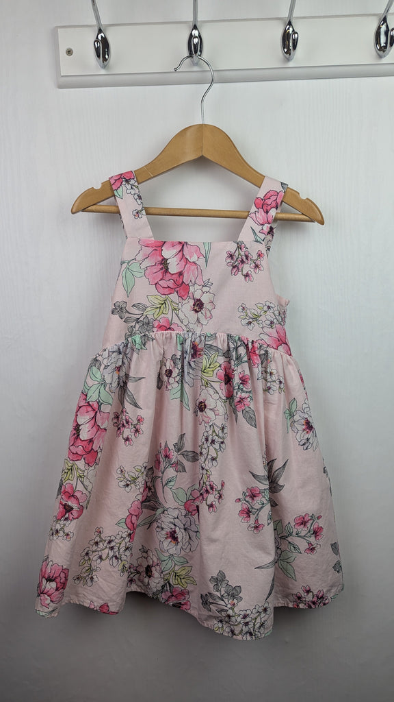 F&F Pink Floral Dress - Girls 3-4 Years Little Ones Preloved Used, Preloved, Preworn & Second Hand Baby, Kids & Children's Clothing UK Online. Cheap affordable. Brands including Next, Joules, Nutmeg Morrisons, TU, F&F, H&M.