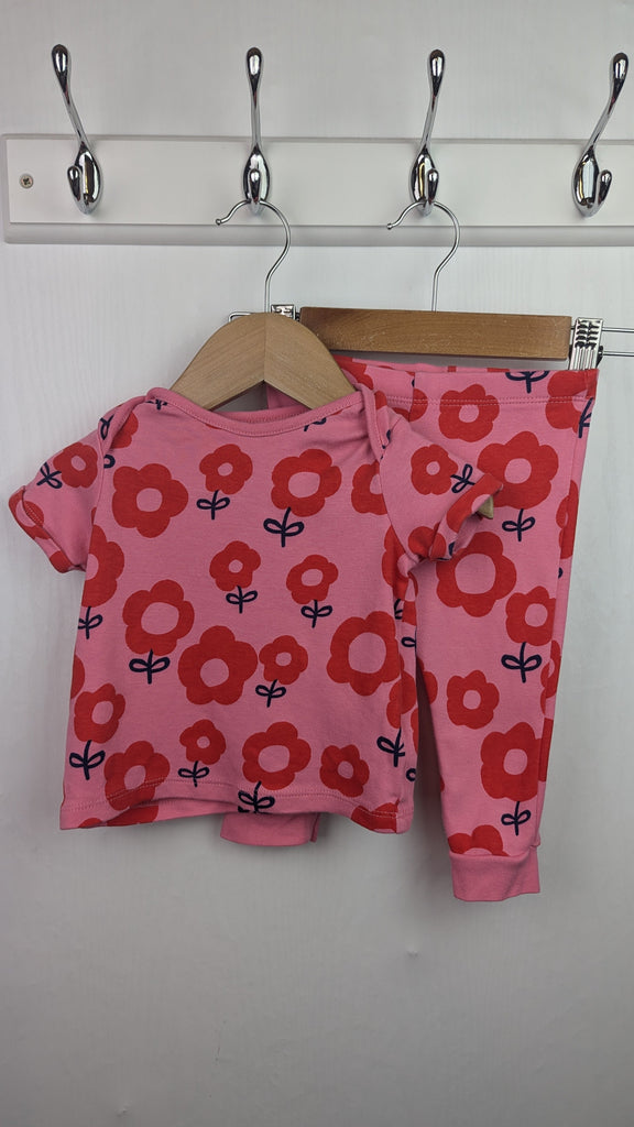 F&F Pink Floral Pyjama Set - Girls 3-6 Months Little Ones Preloved Used, Preloved, Preworn Baby, Girls & Boys Clothes. Kids & Children's second hand Clothing UK Online. Cheap affordable. Brands including Next, Joules, Nutmeg Morrisons, TU, F&F, H&M.