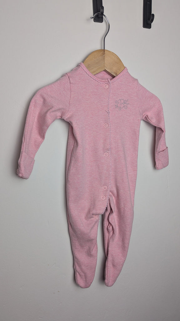 F&F Pink Floral Sleepsuit - Girls 0-1 Month Little Ones Preloved Used, Preloved, Preworn & Second Hand Baby, Kids & Children's Clothing UK Online. Cheap affordable. Brands including Next, Joules, Nutmeg Morrisons, TU, F&F, H&M.