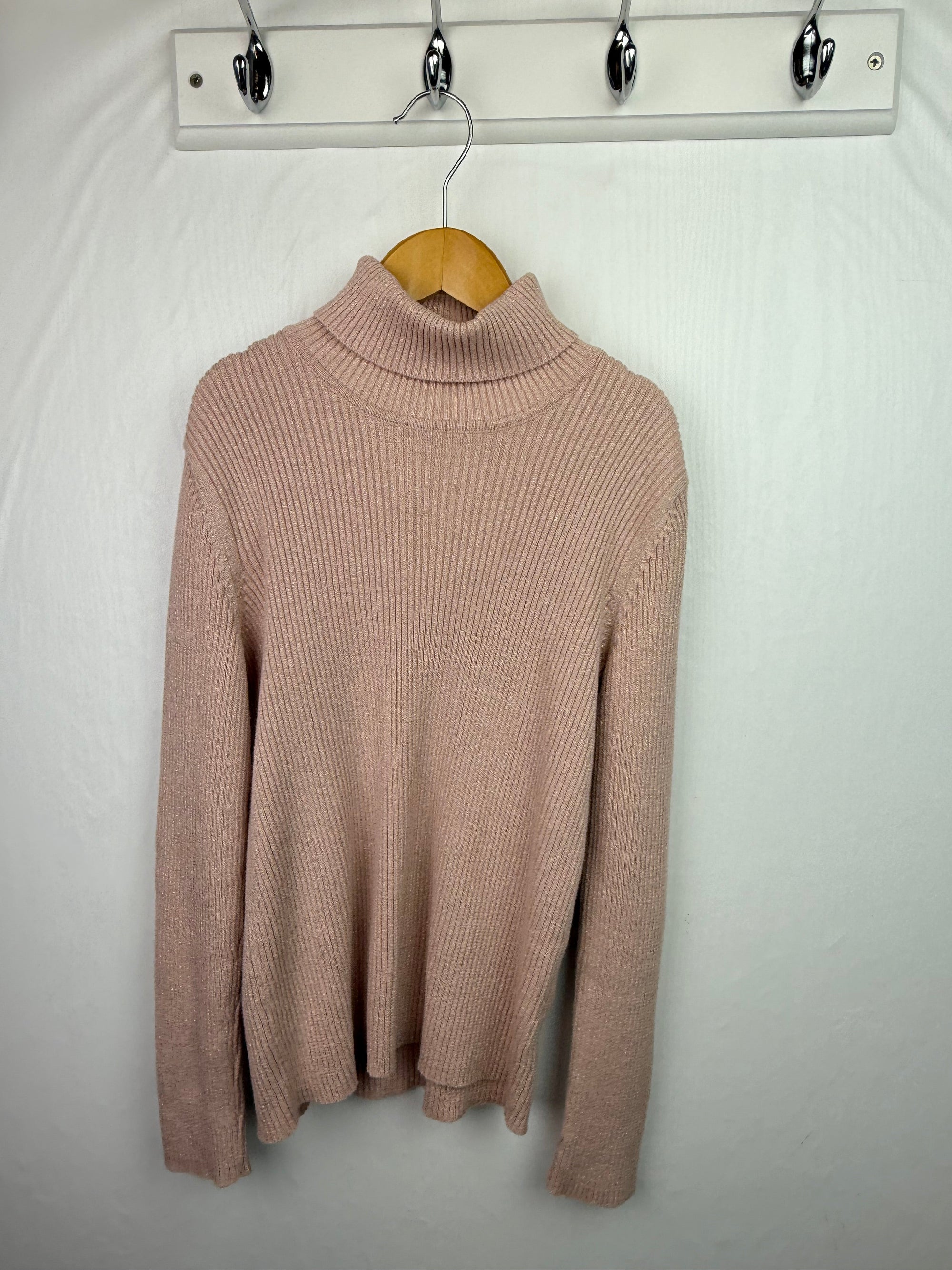 F&F Pink & Gold Ribbed Top - Girls 10 - 11 Years - Little Ones Preloved. Second Hand Children's & Preloved Baby, Kids, Girls & Boys Clothes. UK online