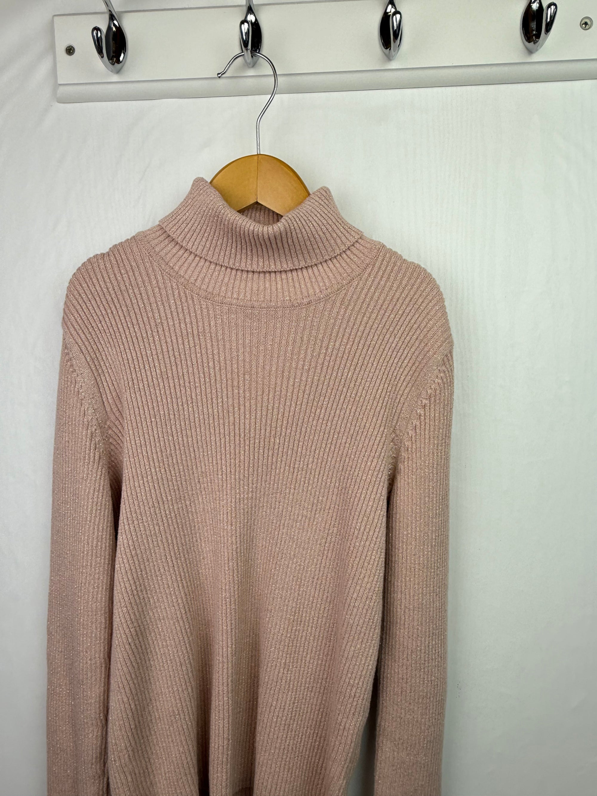 F&F Pink & Gold Ribbed Top - Girls 10 - 11 Years - Little Ones Preloved. Second Hand Children's & Preloved Baby, Kids, Girls & Boys Clothes. UK online
