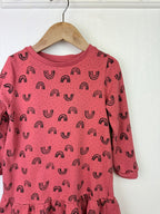 F&F Pink Rainbow Jumper Dress - Girls 4 - 5 Years - Little Ones Preloved. Second Hand Children's & Preloved Baby, Kids, Girls & Boys Clothes. UK online