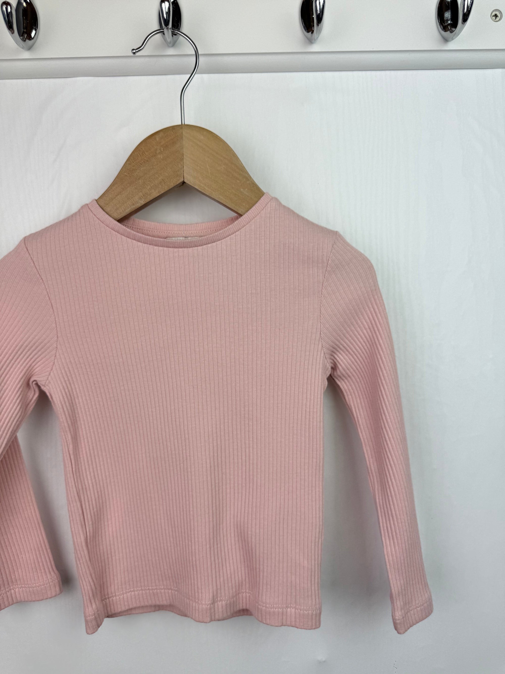 F&F Pink Ribbed Long Sleeve Top - Girls 12 - 18 Months - Little Ones Preloved. Second Hand Children's & Preloved Baby, Kids, Girls & Boys Clothes. UK online