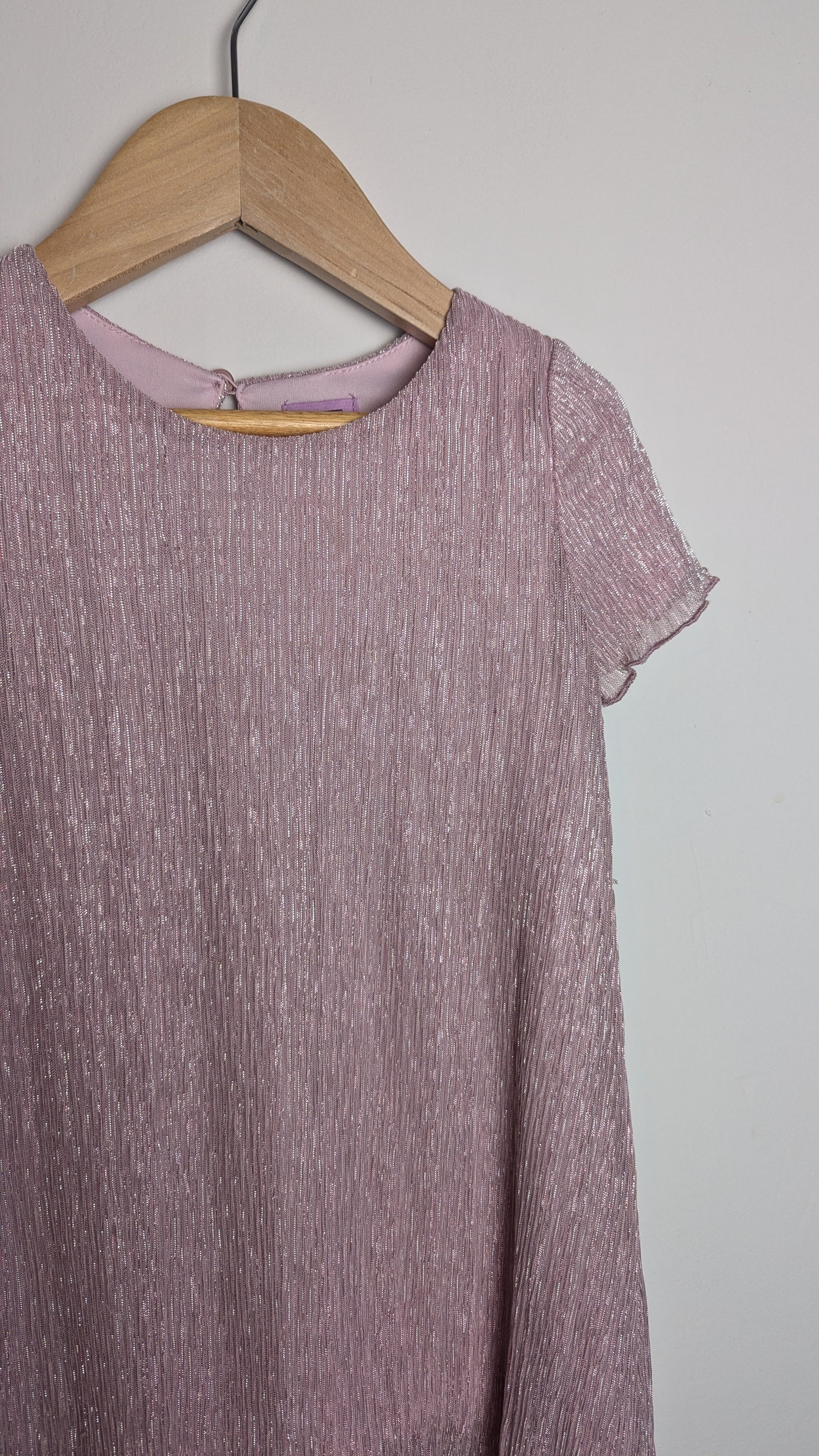 F&F Pink & Silver Mesh Party Dress - Girls 2 - 3 Years - Little Ones Preloved. Second Hand Children's & Preloved Baby, Kids, Girls & Boys Clothes. UK online