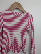 F&F Pink Striped Ribbed Top - Girls 6 - 7 Years - Little Ones Preloved. Second Hand Children's & Preloved Baby, Kids, Girls & Boys Clothes. UK online