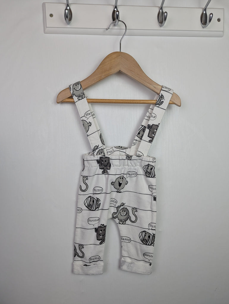 F&F White Mr Men Trousers - Boys 0-3 Months Little Ones Preloved Used, Preloved, Preworn Baby, Girls & Boys Clothes. Kids & Children's second hand Clothing UK Online. Cheap affordable. Brands including Next, Joules, Nutmeg Morrisons, TU, F&F, H&M.