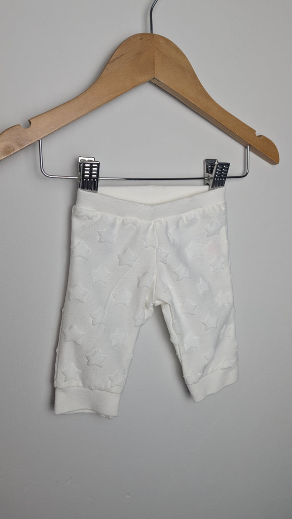 F&F White Star Leggings - Unisex Newborn Little Ones Preloved Used, Preloved, Preworn Baby, Girls & Boys Clothes. Kids & Children's second hand Clothing UK Online. Cheap affordable. Brands including Next, Joules, Nutmeg Morrisons, TU, F&F, H&M.