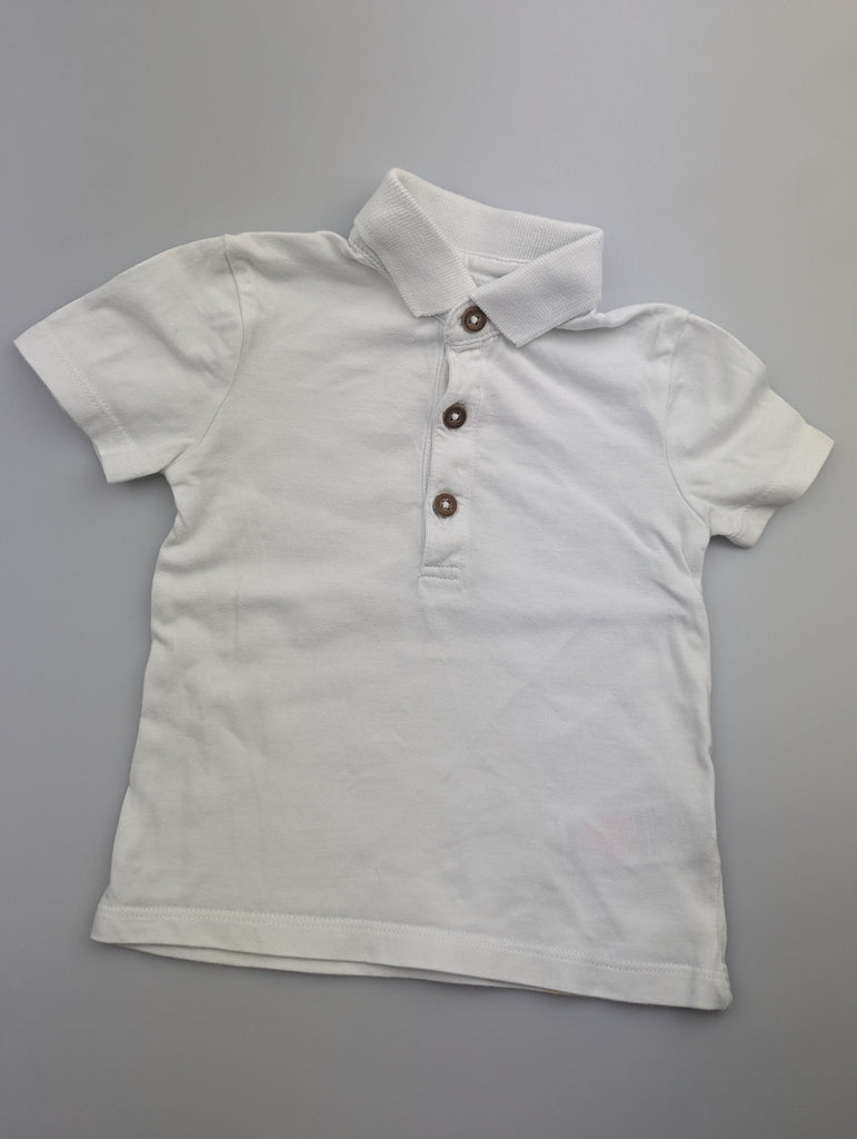 F&F White Top - Boys 6-9 Months Little Ones Preloved Used, Preloved, Preworn Baby, Girls & Boys Clothes. Kids & Children's second hand Clothing UK Online. Cheap affordable. Brands including Next, Joules, Nutmeg Morrisons, TU, F&F, H&M.