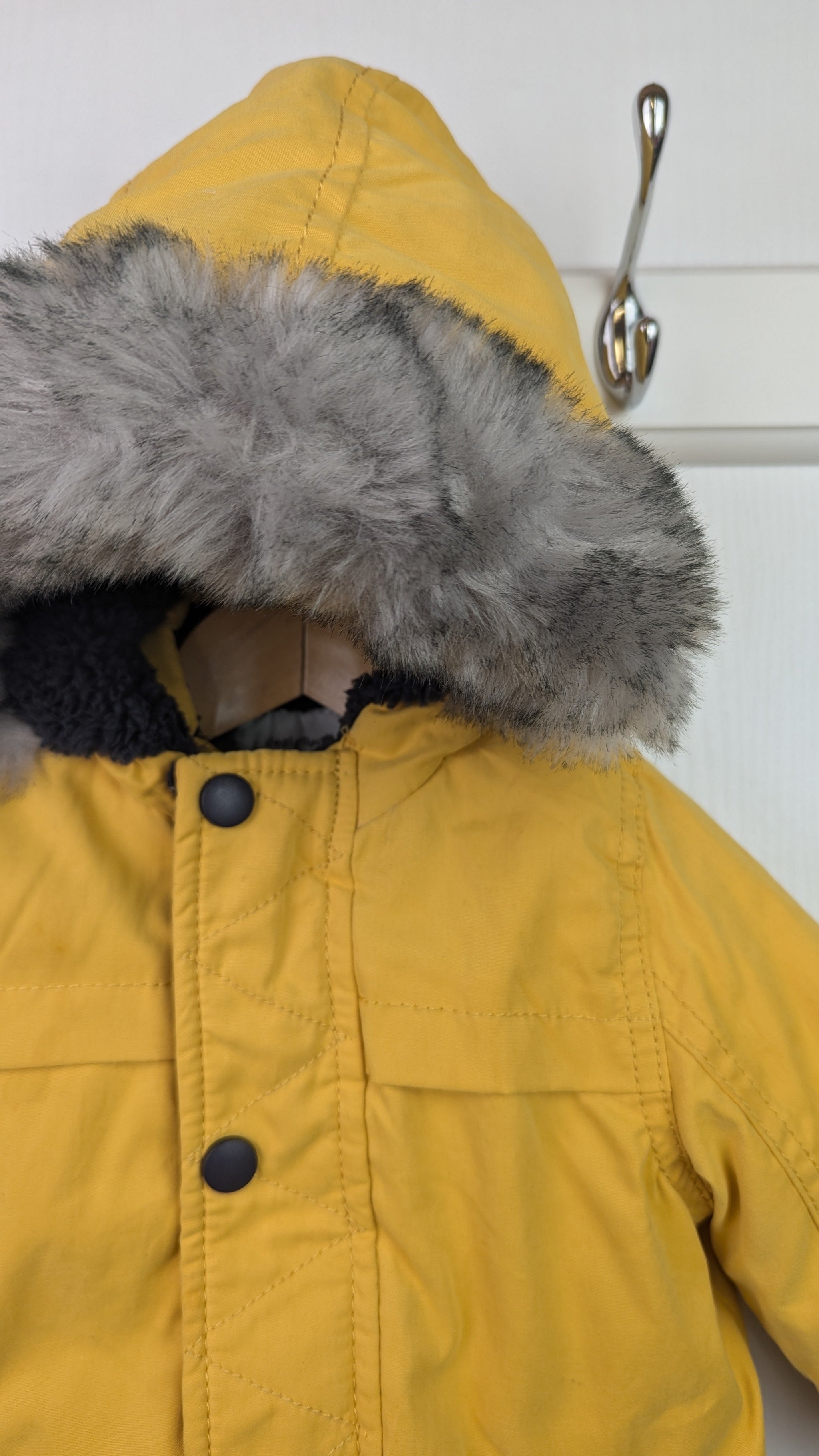 F F Yellow Hooded Coat Boys 0 3 months Little Ones Preloved