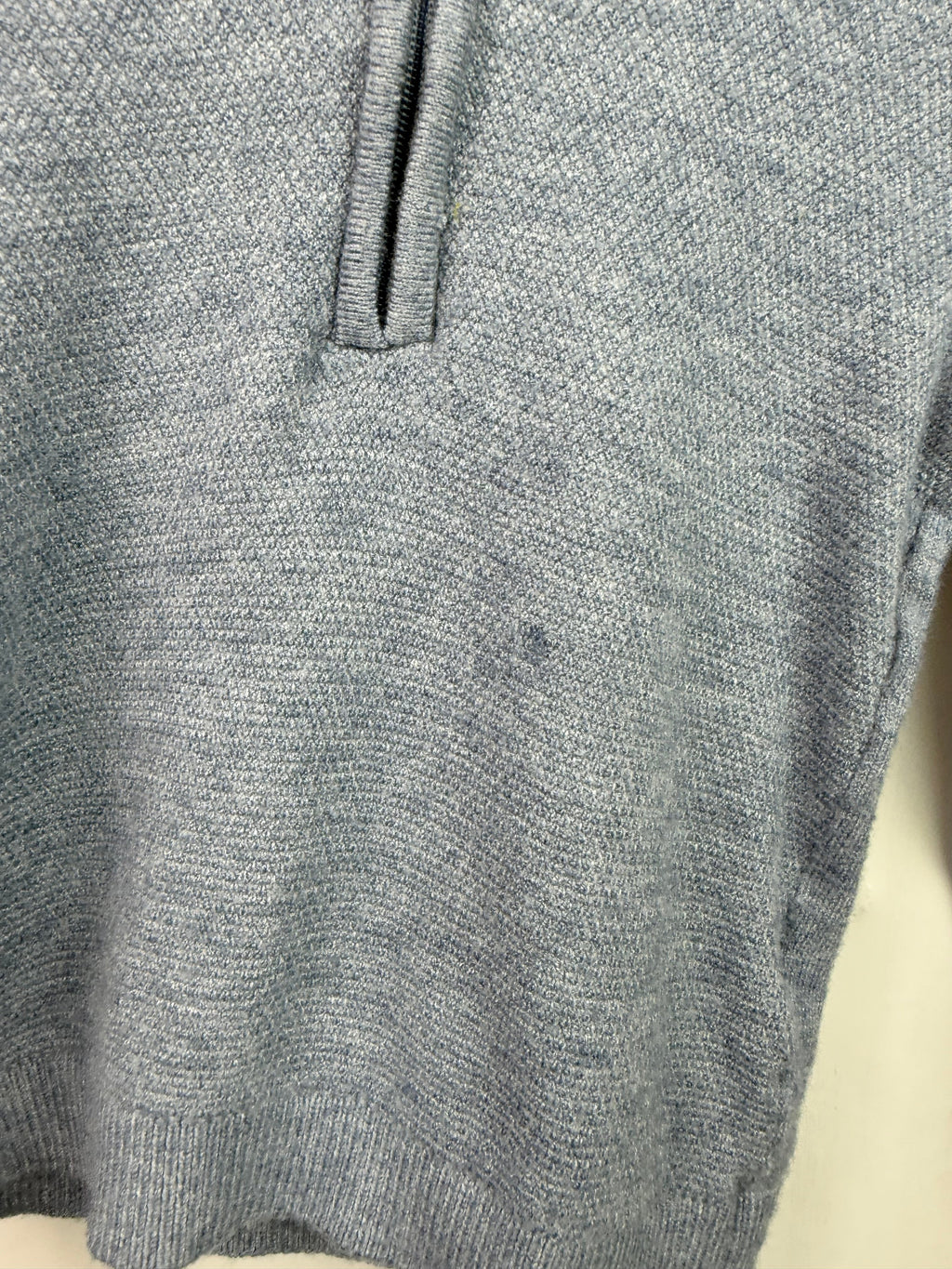 Fred & Flo Blue Knit Half Zip Top - Boys 6 - 9 Months - Little Ones Preloved. Second Hand Children's & Preloved Baby, Kids, Girls & Boys Clothes. UK online