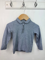 Fred & Flo Blue Knit Half Zip Top - Boys 6 - 9 Months - Little Ones Preloved. Second Hand Children's & Preloved Baby, Kids, Girls & Boys Clothes. UK online