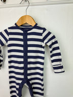 Fred & Flo Blue Striped Sleepsuit - Boys 3 - 6 Months - Little Ones Preloved. Second Hand Children's & Preloved Baby, Kids, Girls & Boys Clothes. UK online