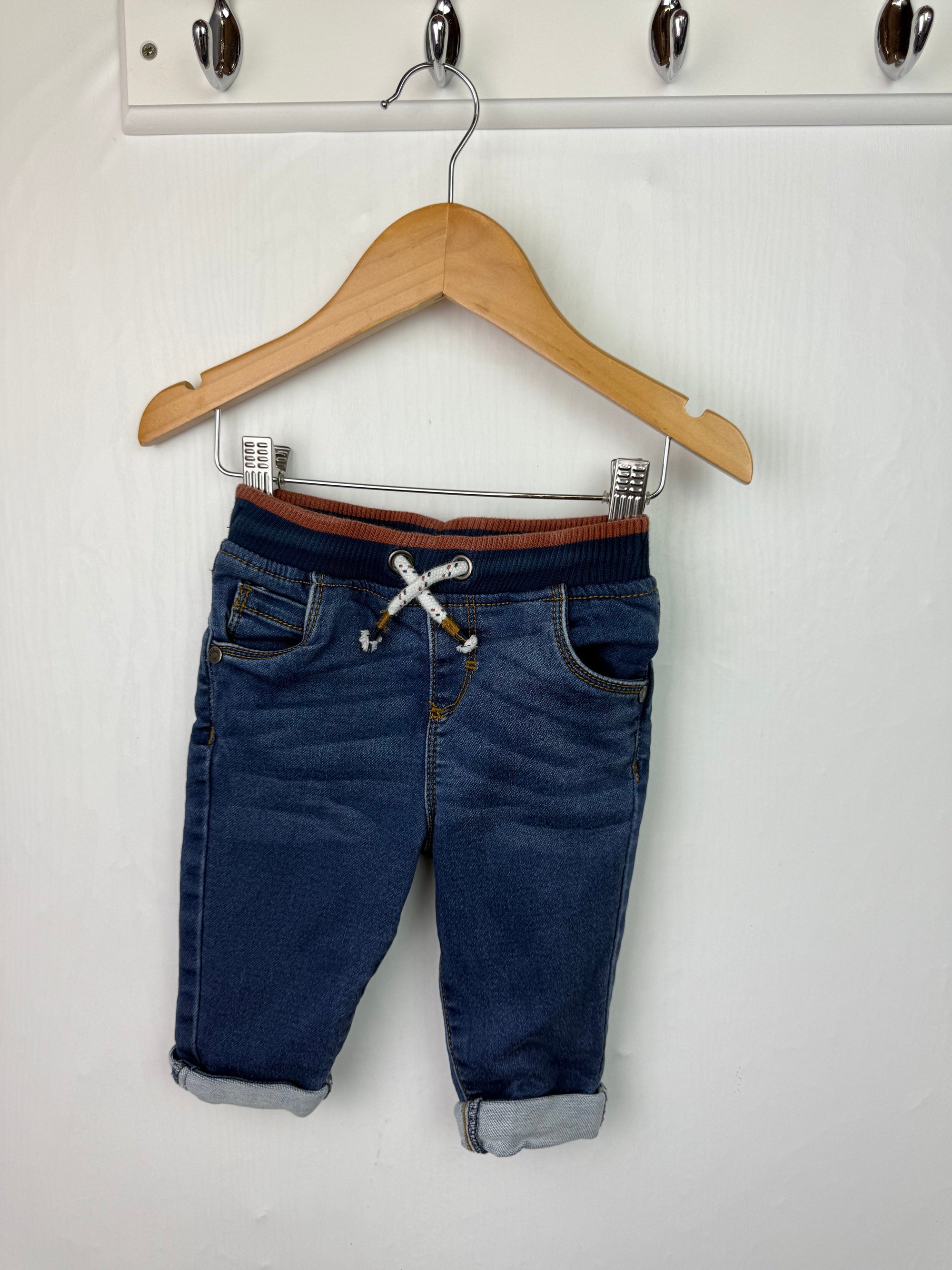 Fred & Flo Dark Blue Denim Jeans - Boys 3 - 6 Months - Little Ones Preloved. Second Hand Children's & Preloved Baby, Kids, Girls & Boys Clothes. UK online