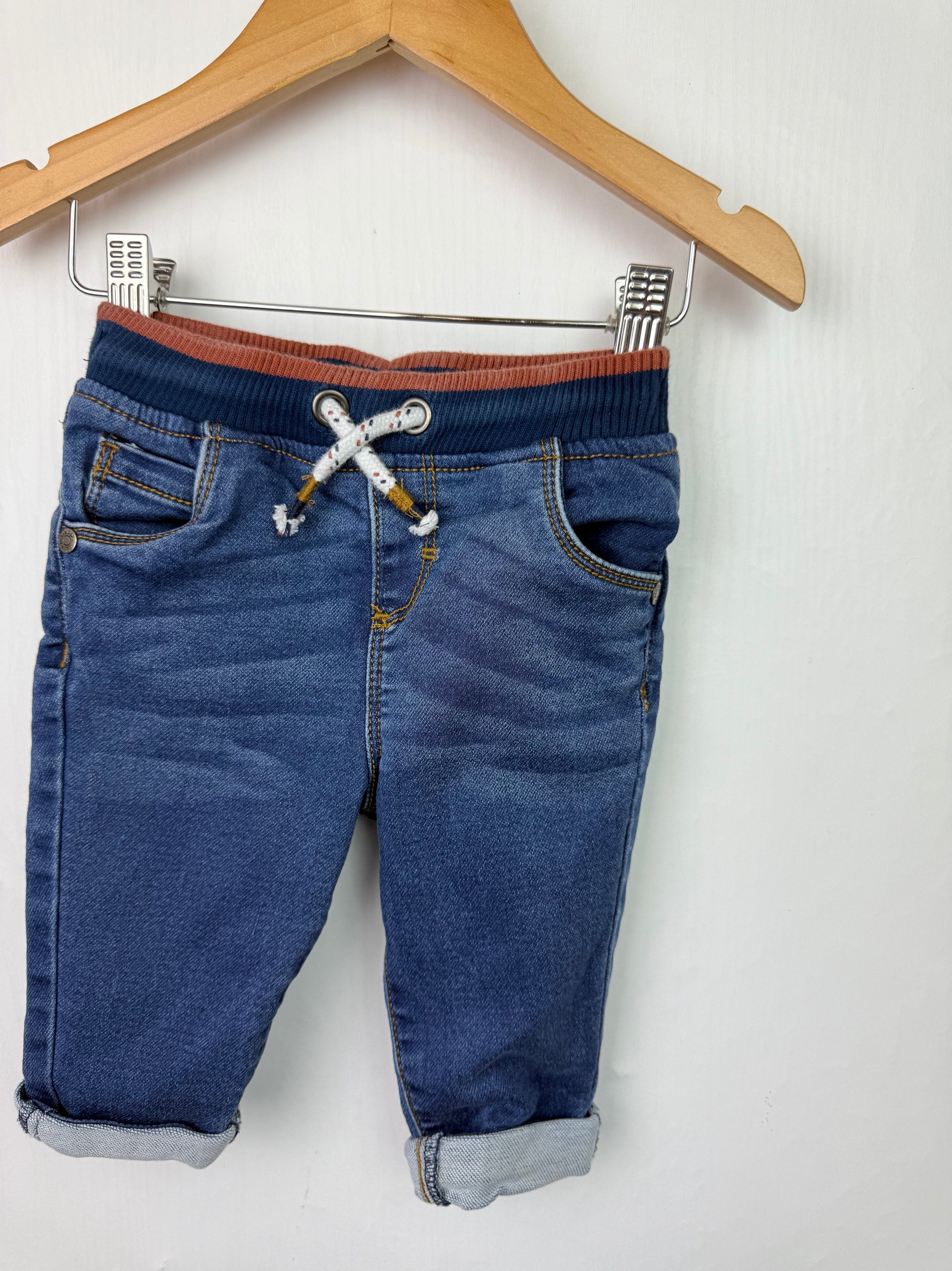 Fred & Flo Dark Blue Denim Jeans - Boys 3 - 6 Months - Little Ones Preloved. Second Hand Children's & Preloved Baby, Kids, Girls & Boys Clothes. UK online