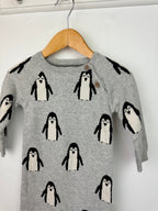 Fred & Flo Grey Penguin Romper - Unisex 3 - 6 Months - Little Ones Preloved. Second Hand Children's & Preloved Baby, Kids, Girls & Boys Clothes. UK online