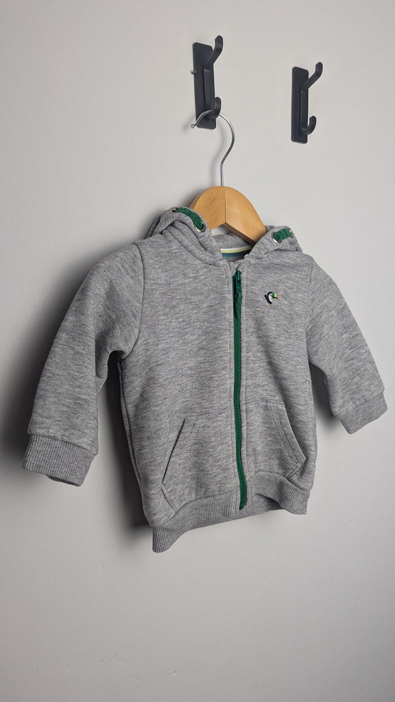 Fred & Flo Grey Zip Hoodie - Boys 0-3 Months Little Ones Preloved Used, Preloved, Preworn Baby, Girls & Boys Clothes. Kids & Children's second hand Clothing UK Online. Cheap affordable. Brands including Next, Joules, Nutmeg Morrisons, TU, F&F, H&M.