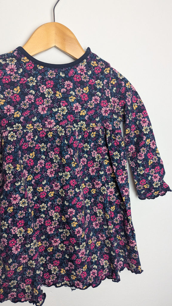 Fred & Flo Long Sleeve Floral Dress - Girls 12-18 Months Little Ones Preloved Used, Preloved, Preworn & Second Hand Baby, Kids & Children's Clothing UK Online. Cheap affordable. Brands including Next, Joules, Nutmeg Morrisons, TU, F&F, H&M.