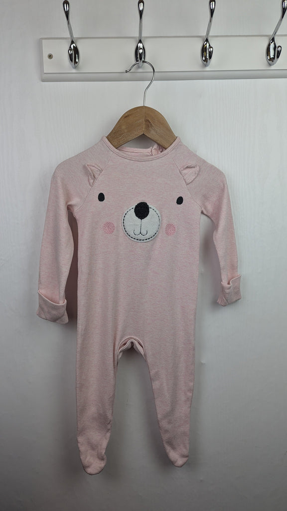 Fred & Flo Pink Bear Sleepsuit - Girls 3-6 Months Little Ones Preloved Used, Preloved, Preworn & Second Hand Baby, Kids & Children's Clothing UK Online. Cheap affordable. Brands including Next, Joules, Nutmeg Morrisons, TU, F&F, H&M.