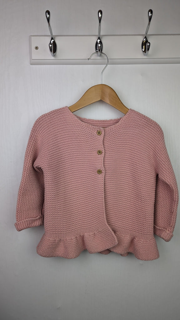 Fred & Flo Pink Flared Knit Cardigan - Girls 18-24 Months Little Ones Preloved Used, Preloved, Preworn & Second Hand Baby, Kids & Children's Clothing UK Online. Cheap affordable. Brands including Next, Joules, Nutmeg Morrisons, TU, F&F, H&M.