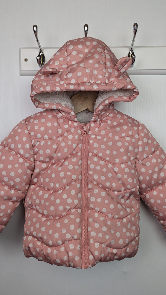 Fred & Flo Pink Spotty Coat - Girls 12-18 Months Fred & Flo Used, Preloved, Preworn & Second Hand Baby, Kids & Children's Clothing UK Online. Cheap affordable. Brands including Next, Joules, Nutmeg Morrisons, TU, F&F, H&M.