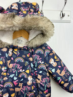 Fred & Flo Rainbow Animals Pramsuit - Baby Girls 9 - 12 Months - Little Ones Preloved. Second Hand Children's & Preloved Baby, Kids, Girls & Boys Clothes. UK online