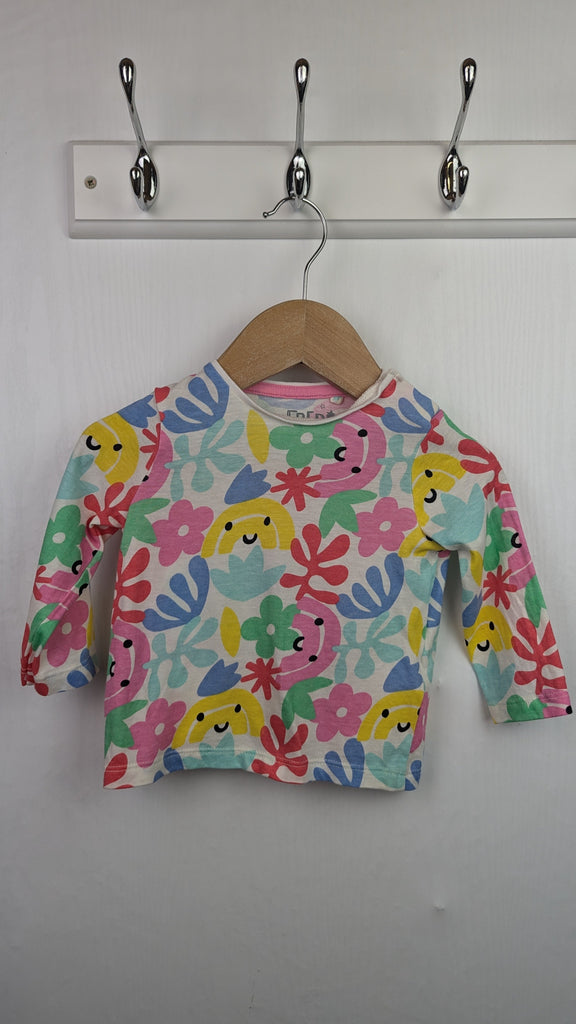 Fred & Flo Rainbow Top - Girls 3-6 Months Little Ones Preloved Used, Preloved, Preworn & Second Hand Baby, Kids & Children's Clothing UK Online. Cheap affordable. Brands including Next, Joules, Nutmeg Morrisons, TU, F&F, H&M.