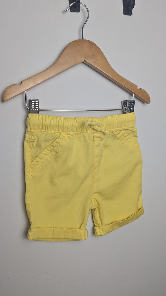 Fred & Flo Yellow Shorts - Boys 9-12 Months Little Ones Preloved Used, Preloved, Preworn Baby, Girls & Boys Clothes. Kids & Children's second hand Clothing UK Online. Cheap affordable. Brands including Next, Joules, Nutmeg Morrisons, TU, F&F, H&M.