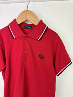 Fred Perry Red Polo Shirt - Boys 7 - 8 Years - Little Ones Preloved. Second Hand Children's & Preloved Baby, Kids, Girls & Boys Clothes. UK online