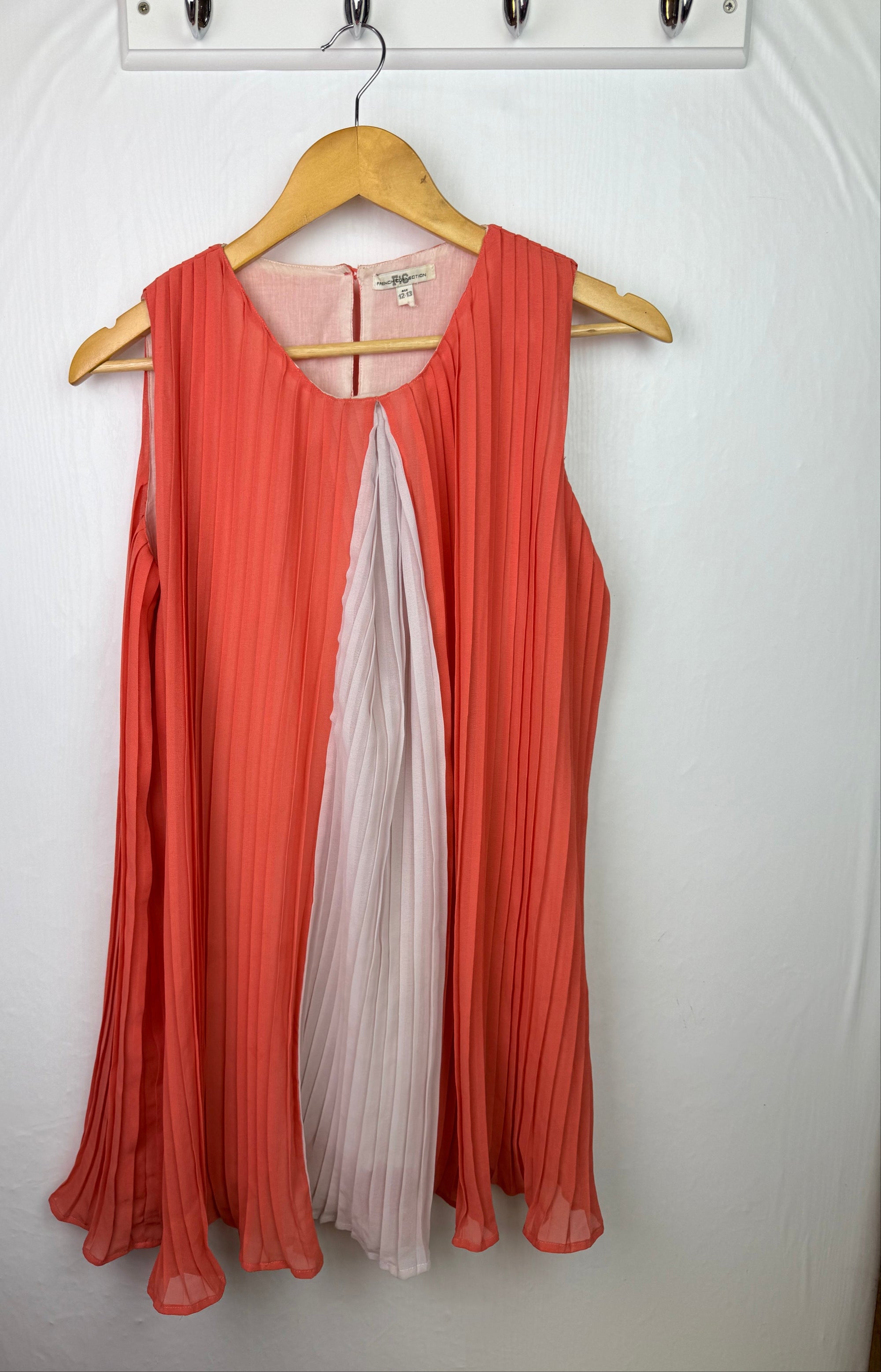 French Connection Orange Mesh Dress - Girls 12 - 13 Years - Little Ones Preloved. Second Hand Children's & Preloved Baby, Kids, Girls & Boys Clothes. UK online