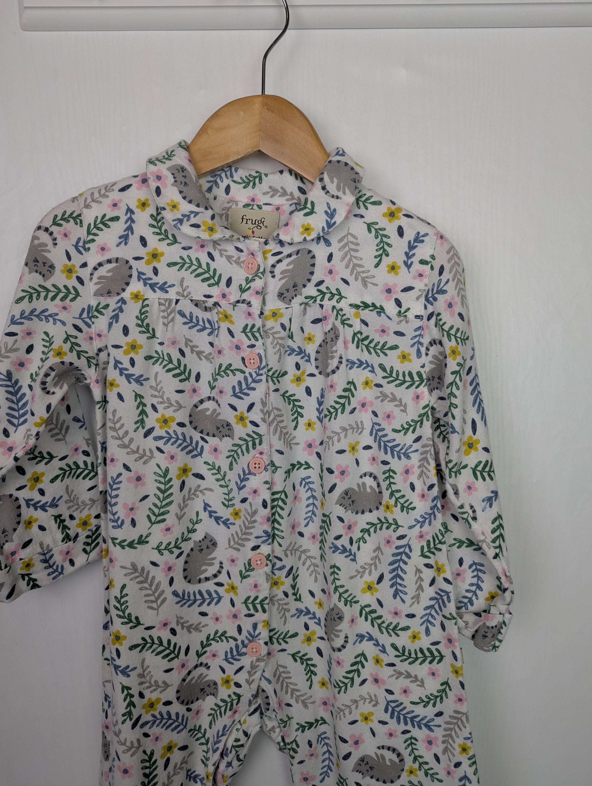 Frugi Floral 1 Piece Pyjama Romper - Girls 12 - 18 Months - Little Ones Preloved. Second Hand Children's & Preloved Baby, Kids, Girls & Boys Clothes. UK online