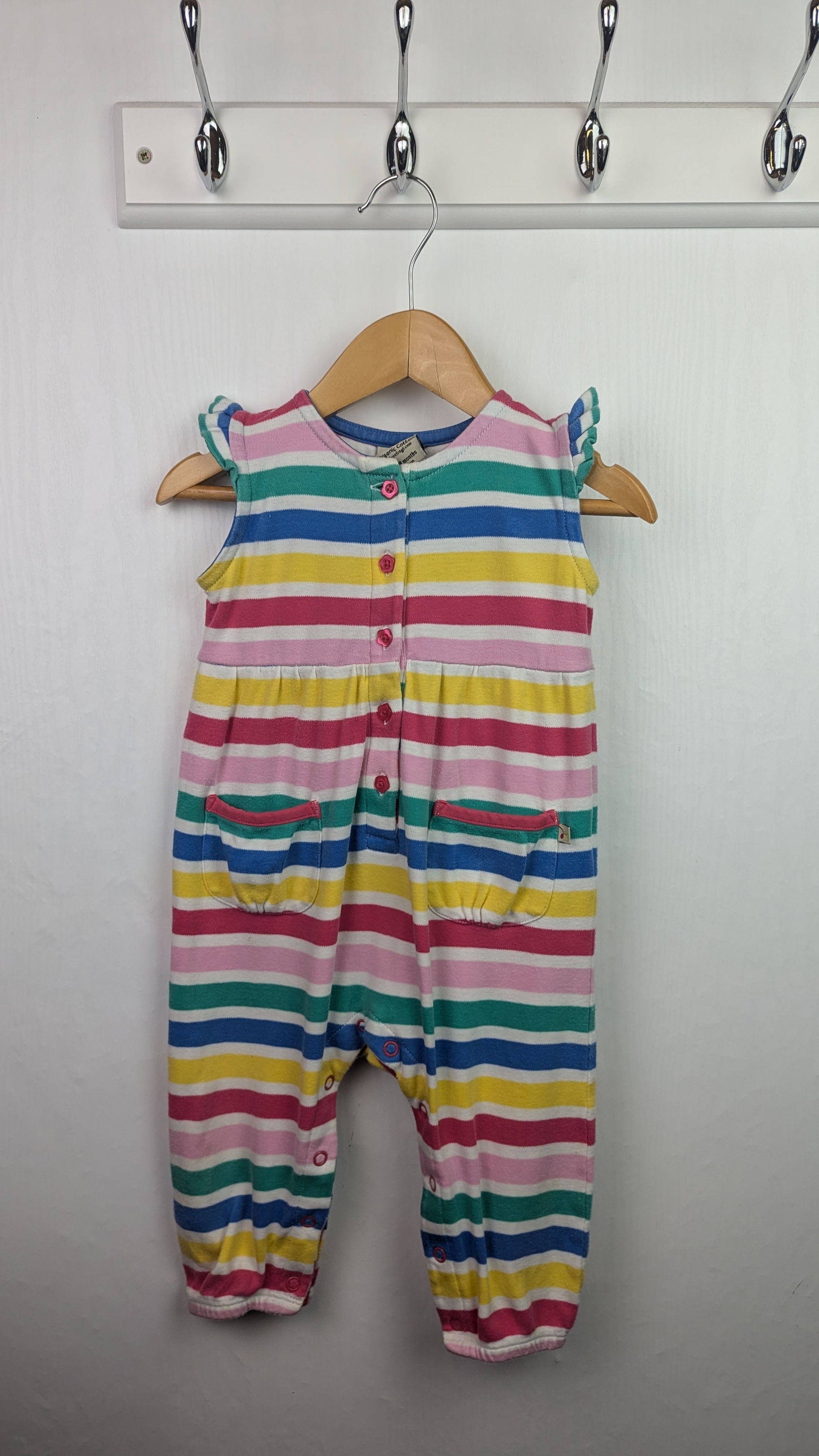 Frugi Multicoloured Romper - Girls 12 Months - Little Ones Preloved. Second Hand Children's & Preloved Baby, Kids, Girls & Boys Clothes. UK online