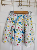 Frugi White & Multicoloured Lined Skirt - Girls 7 - 8 Years - Little Ones Preloved. Second Hand Children's & Preloved Baby, Kids, Girls & Boys Clothes. UK online